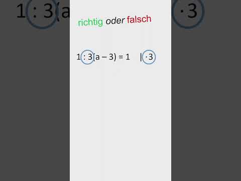 Video: Was ist eine falsche Gleichung in der Mathematik?