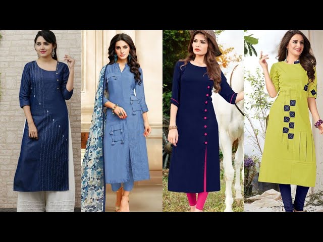 Very attractive and trendy plain dresses||plain dress 👗 design ideas||plain  dresses for winter - YouTube