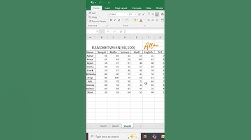 Create Demo Marksheet in 10 Seconds with RANDBETWEEN in Excel | Easy Tutorial
