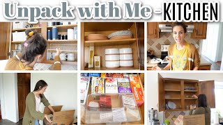 UNPACKING AND ORGANIZING MY FARMHOUSE KITCHEN // UNPACK WITH ME