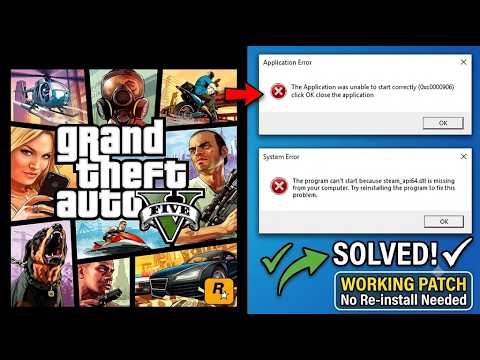 How to Fix GTA 5 steam_api64.dll Missing Error & 0xc0000906 | GTA 5 Won't Launch (2026)
