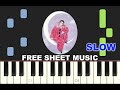 SLOW EASY piano tutorial &quot;VALSE TRISTE&quot; by D. Le Guern, with free sheet music (pdf)