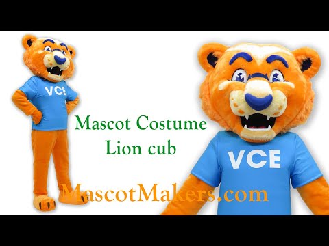 Lion Cub Mascot Costume for Virginia Cross Elementary School, NC