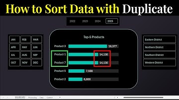 How to Sort Data with Duplicate values in Excel