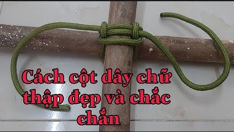 Cách cột dây để cố định hình chữ thập đẹp và chắc chắn.