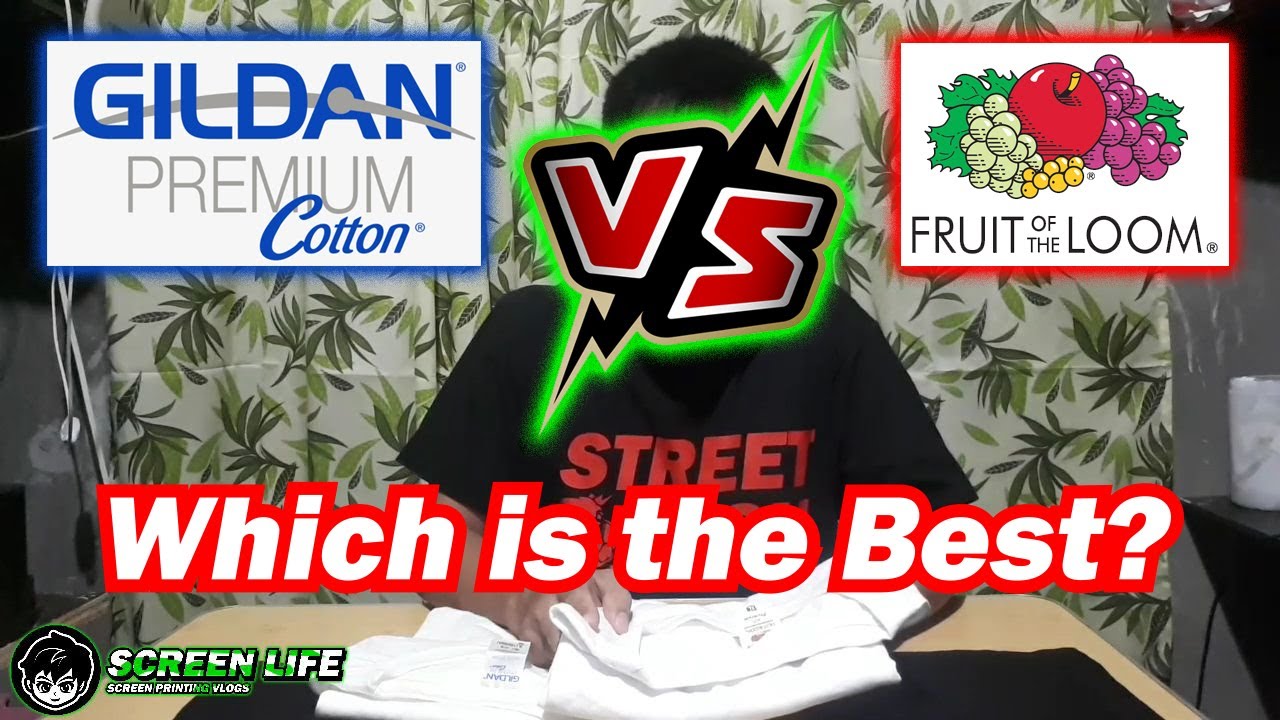 WHICH BEST? GILDAN PREMIUM VS. FRUIT OF THE LOOM | SCREEN PRINTING |  T-SHIRT PRINTING | SCREEN LIFE - YouTube