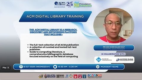 ACM DIGITAL LIBRARY TRAINING 8 OCT 2025