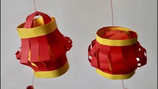 Paper Crafts - How to Make Paper Chinese Lamp for Beginner Tutorial