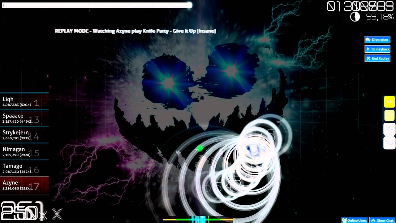 Osu Knife Party Give It Up [insane] 98 43 S Youtube