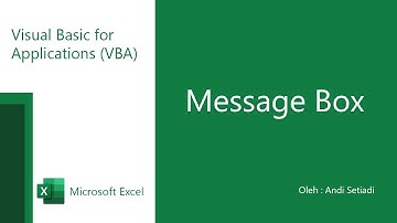 Materi VBA Dasar #5 : Message Box pada VBA (Msgbox)