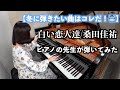 【白い恋人達】桑田佳祐 ピアノソロ[フル]ぷりんと楽譜(中級) #piano #弾いてみた #懐メロ