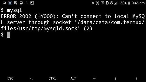 mysql-ERROR 2002 (HY000): Can