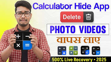 How to get back deleted photos and videos from the Calculator app | Calculator Hide App Delete Ph...