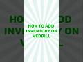 How to Manage Inventory in Vedbill ?