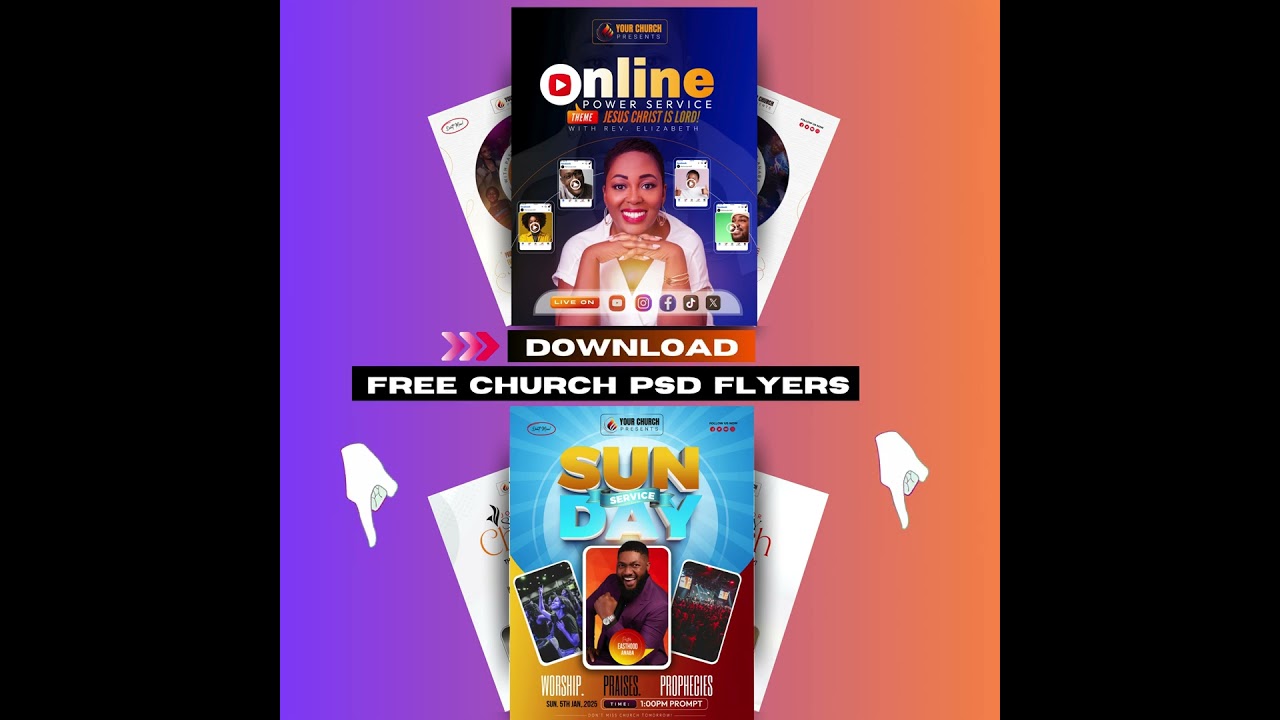 FREE PSD Church Flyer Files - Fully Editable | WORD: Revival