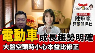 電動車是未來幾年仍成長的產業，大盤下跌時，小心個股本益比修正｜陳飛龍，郁青｜投資青鬆賺