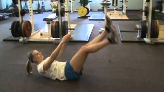 Alternating Hand Toe Crunch