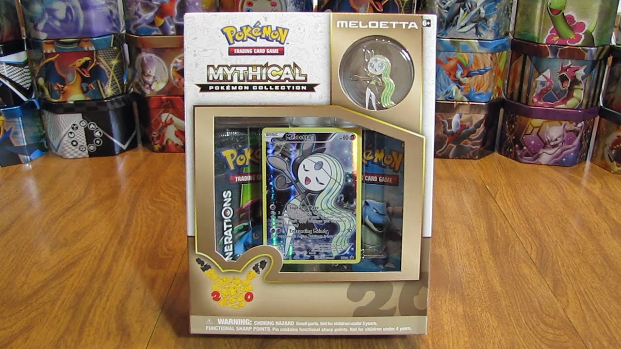 Pokemon TCG PIN BOX MELOETTA Mythical Collection Trading Card Game