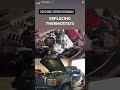 Replacing 2 thermostats in a duramax #duramax #duramaxdiesel #gmc #gmcsierra
