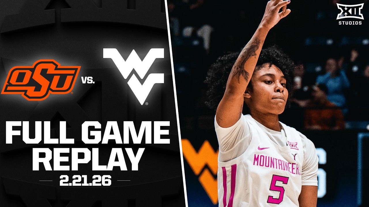 Oklahoma State vs. #19 West Virginia Full Game Replay (2.21.26) | 2025-26 Big 12 Women's Basketball