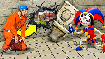 Jeffy & POMNI Escape Prison in GTA 5!
