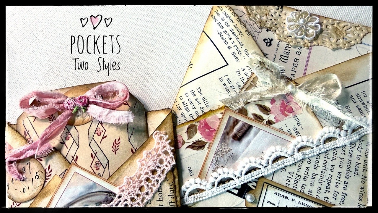 Карманы из книжных страниц и картона — два варианта — пошаговая инструкция