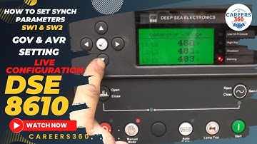 DSE 8610 MKII live Configuration setting and commissioning | Governor and AVR setting with calibrate