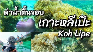 เที่ยวเกาะหลีเป๊ะคนเดียว ดำน้ำตื้นรอบเกาะหลีเป๊ะ เกาะหินงามสวยมาก!Snorkeling Koh Lipe​ Sunny ontour