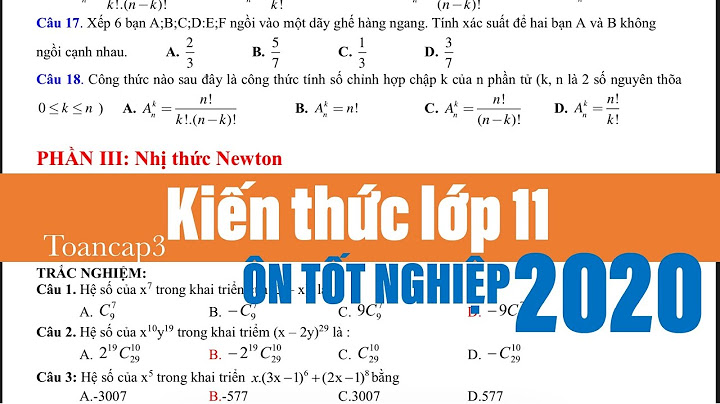 Các công thức toán lớp 11 thi thpt năm 2024