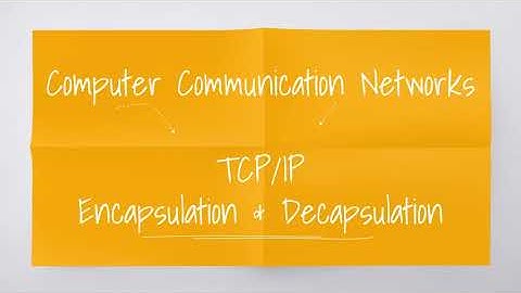 TCP/IP- Encapsulation & Decapsulation