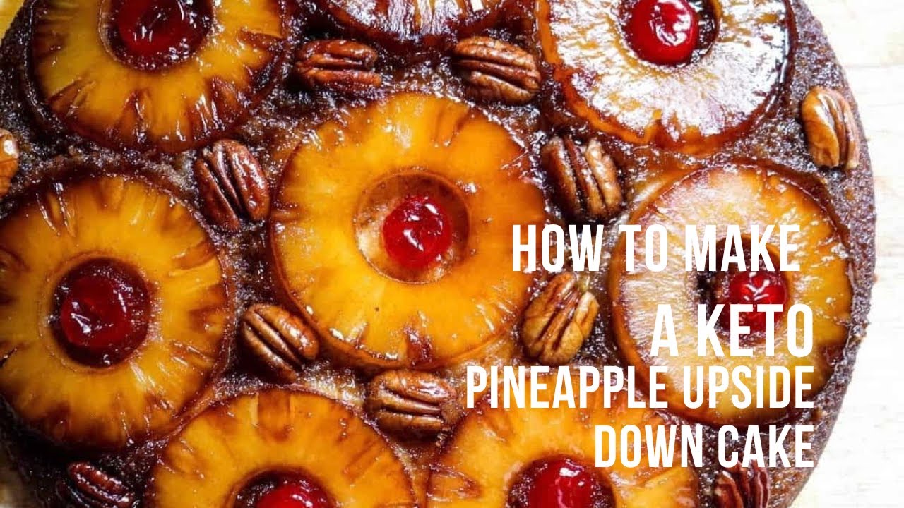 How to make a Keto Pineapple upside down cake with (cherries & walnuts