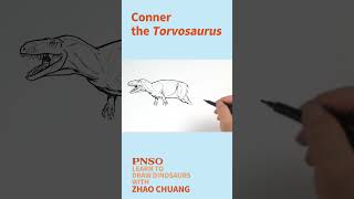 Full Body Drawing of a Torvosaurus--Learn to Draw Dinosaurs with ZHAO Chuang