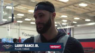 Larry Nance Jr. on return from injury | Pelicans vs. Raptors Shootaround 11/30/2022