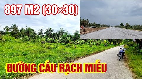 Đất Vườn 897 m2 (30×30) Gần Đường Dẫn Cầu Rạch Miễu 2 Xã Tam Phước Huyện Châu Thành