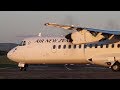 Air New Zealand ATR 72-500 Backtrack &amp; Takeoff at Sunset | ZK-MCO