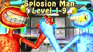 Splosion Man Level 1-9 Co-op With 2 Players Funny Game