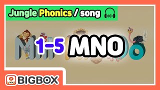 Phonics Song with Words | Alphabet Song for Kids | Single-Letter Sounds [Jungle Phonics #1-5]★BIGBOX