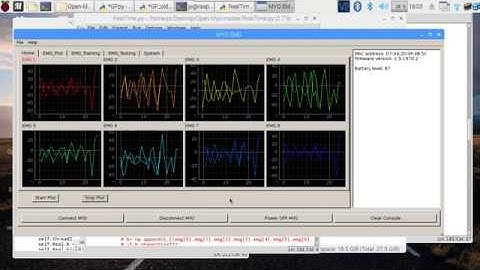 EMG Classification & Visualization using MYO ArmBand with Raspberry-Pi Python GUI