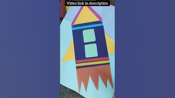 #shorts  Easy Rocket Craft 🚀🚀🚀  #handmade #easy Rocket Using Shapes #diy #short  #shortvideo
