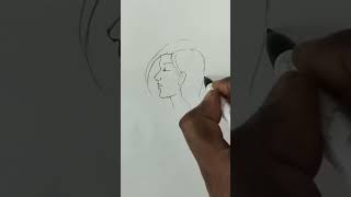 How to draw a girl face sketch #shorts #pencildrawing #drawing #youtubeshorts