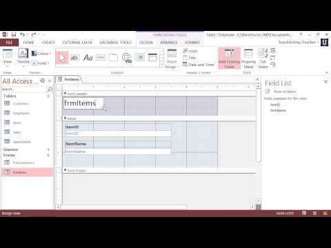 Microsoft Office Access Tutorial 2013 Using Forms 11.8 Employee Group Training