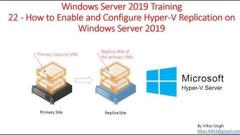 Windows Server 2019 Training 22 - How to enable Hyper-V Replication on Windows Server 2019