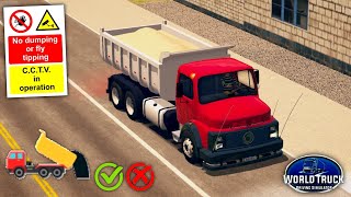 World Truck Driving Simulator - What Happens If You Unload Tipper On Road? Deposição Ilegal de Lixo? screenshot 4