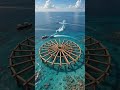 🏝️Floating platform built entirely on water.#timelapse#relaxing#shortsvideo #trending #viral