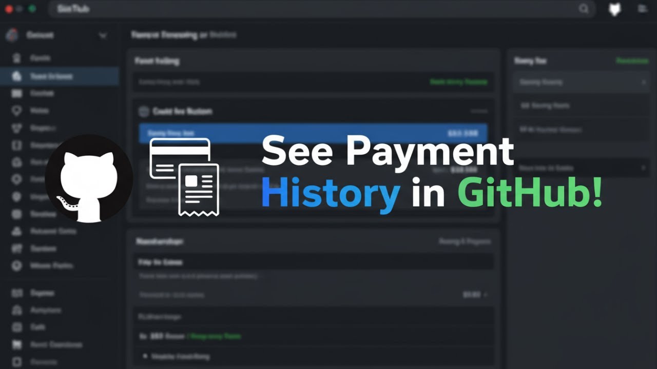 How to See Payment History in GitHub - YouTube