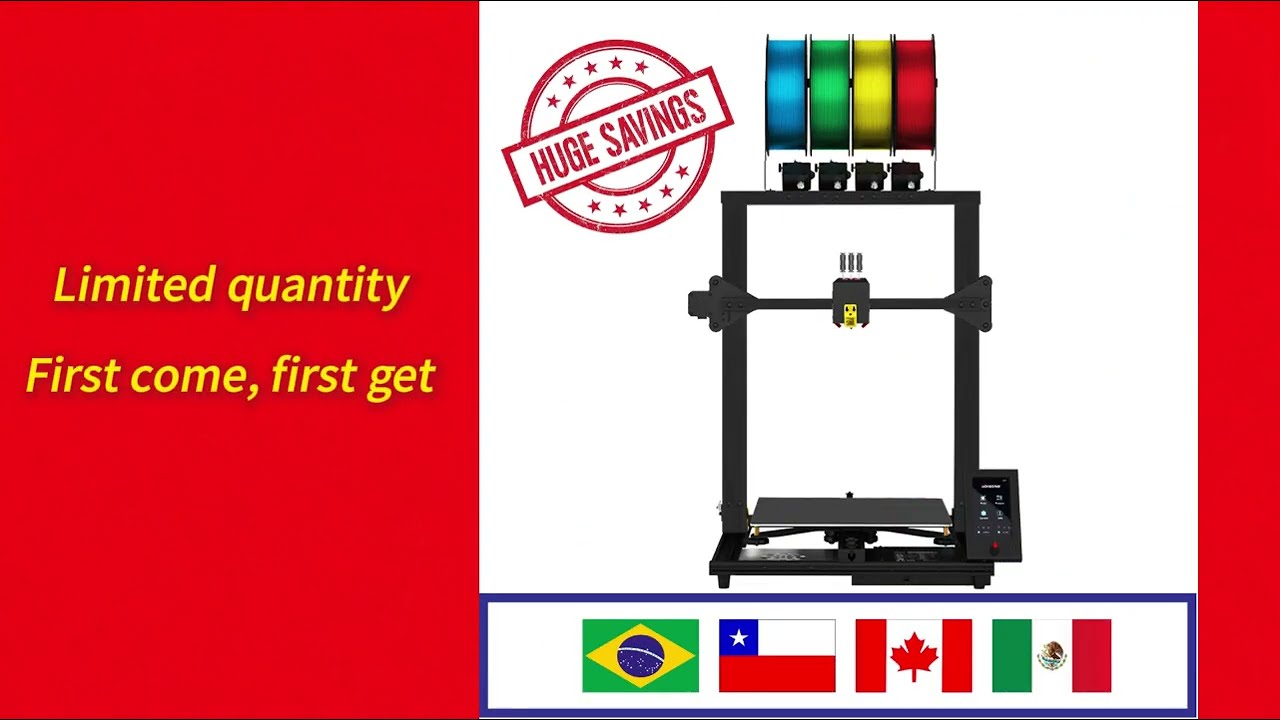 Multi-color 3D printers, on sale at low prices. Limited quantity. First come, first served.