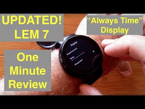 LEMFO LEM7 (Updated) 4G Cell Android 7.1.1 Smartwatch with Always Time Display: One Minute Overview