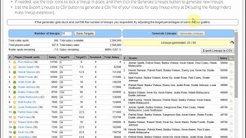 TFF PGA Lineup Generator