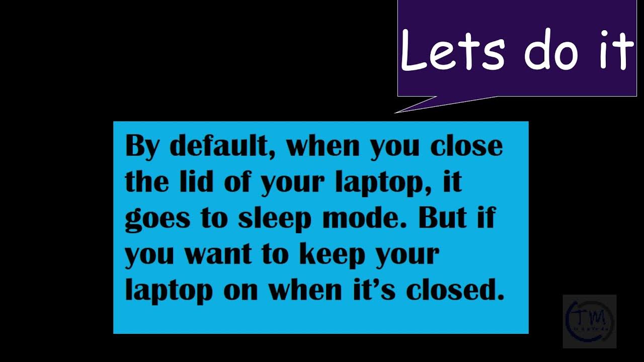 How to Keep Laptop On when the Lid Closed on Windows 11? YouTube