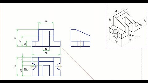 VẼ KỸ THUẬT CƠ KHÍ - CHƯƠNG 3: BÀI TẬP 8C - TÌM HÌNH CHIẾU VUÔNG GÓC